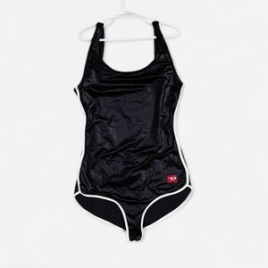 DIESEL Vintage Authentic Women’s One-Piece Swimsuit with White Trim